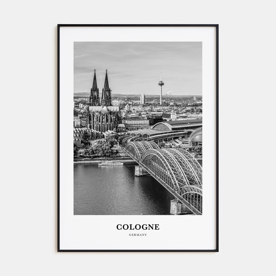 Cologne Portrait B&W Poster