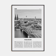 Cologne Travel B&W Poster