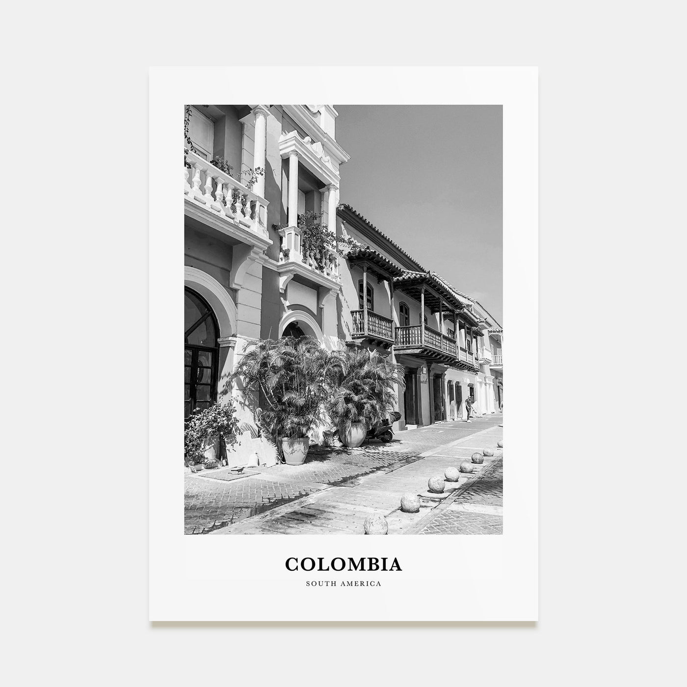 Colombia Portrait B&W No 3 Poster