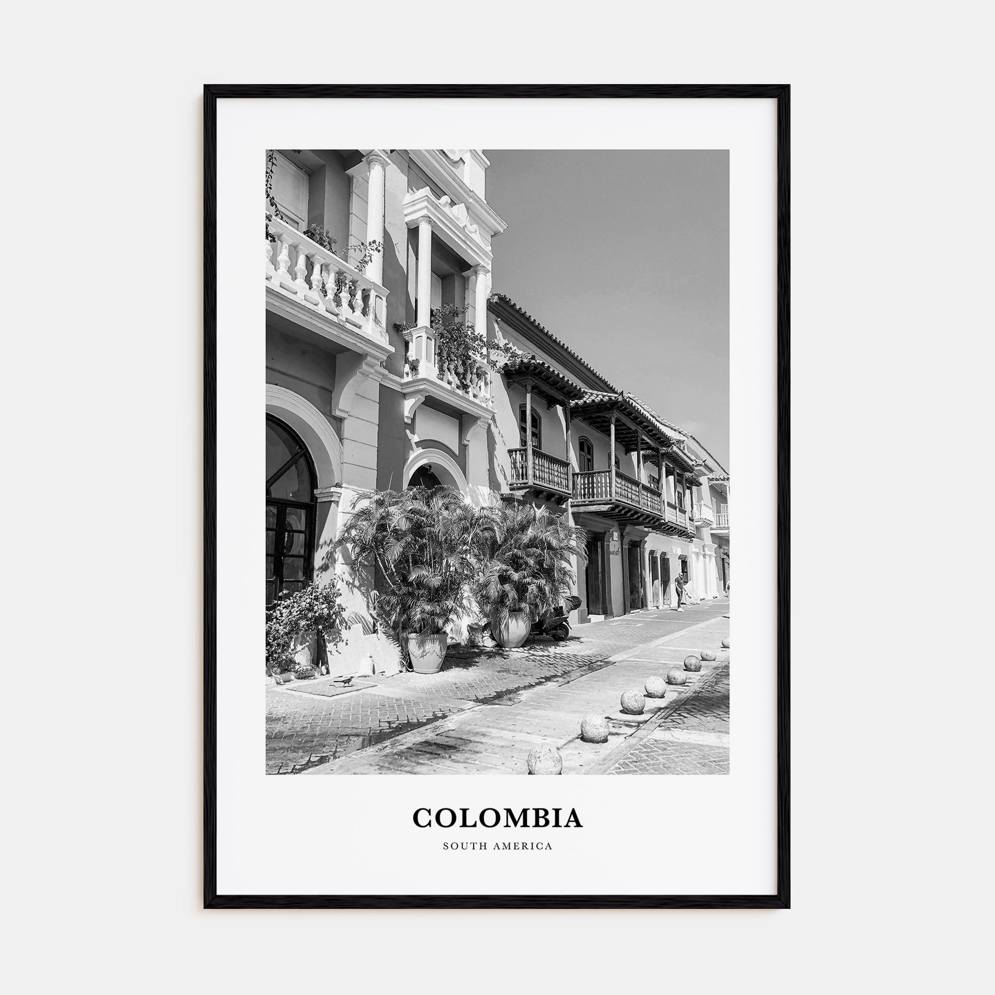 Colombia Portrait B&W No 3 Poster