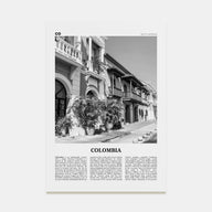 Colombia Travel B&W No 2 Poster