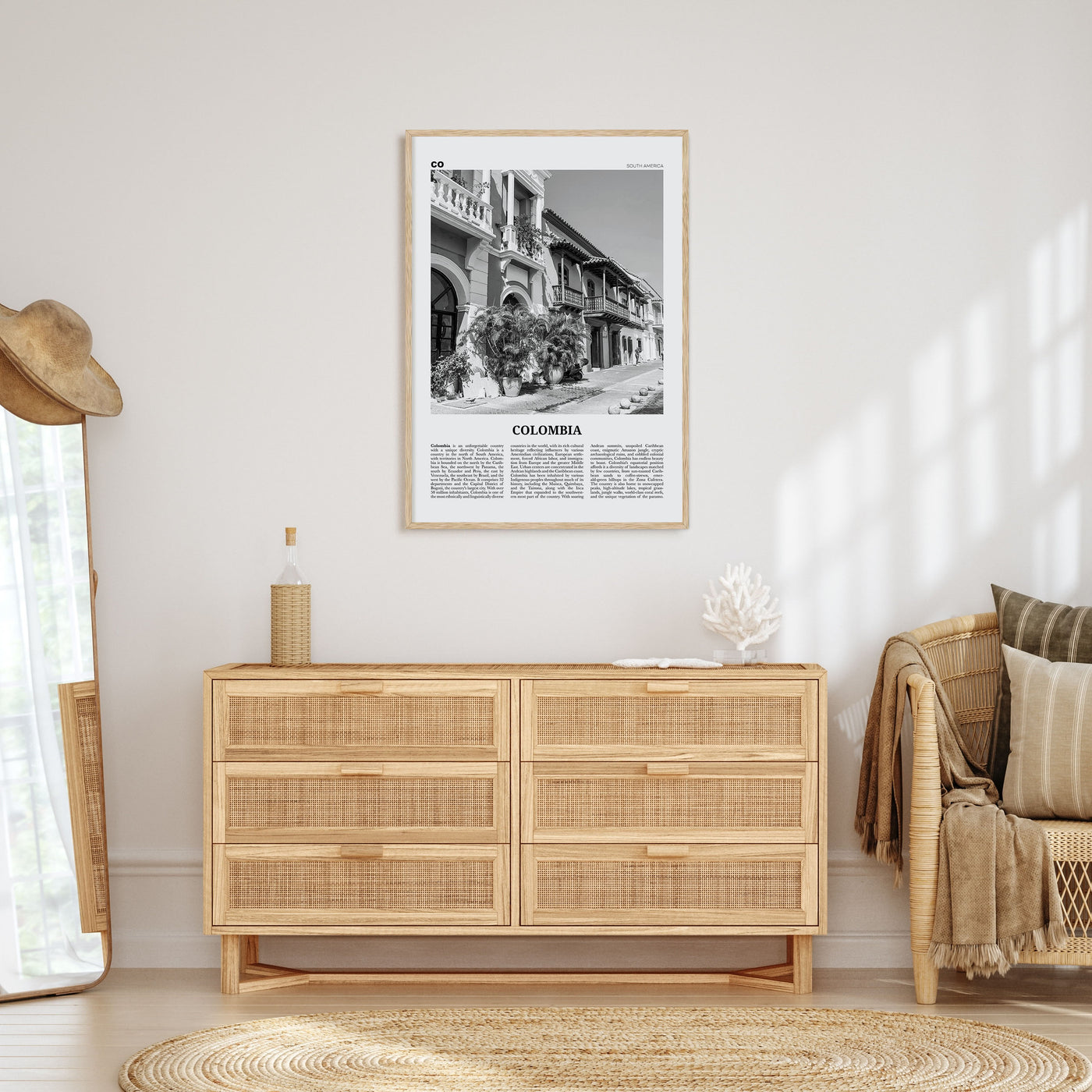 Colombia Travel B&W No 2 Poster