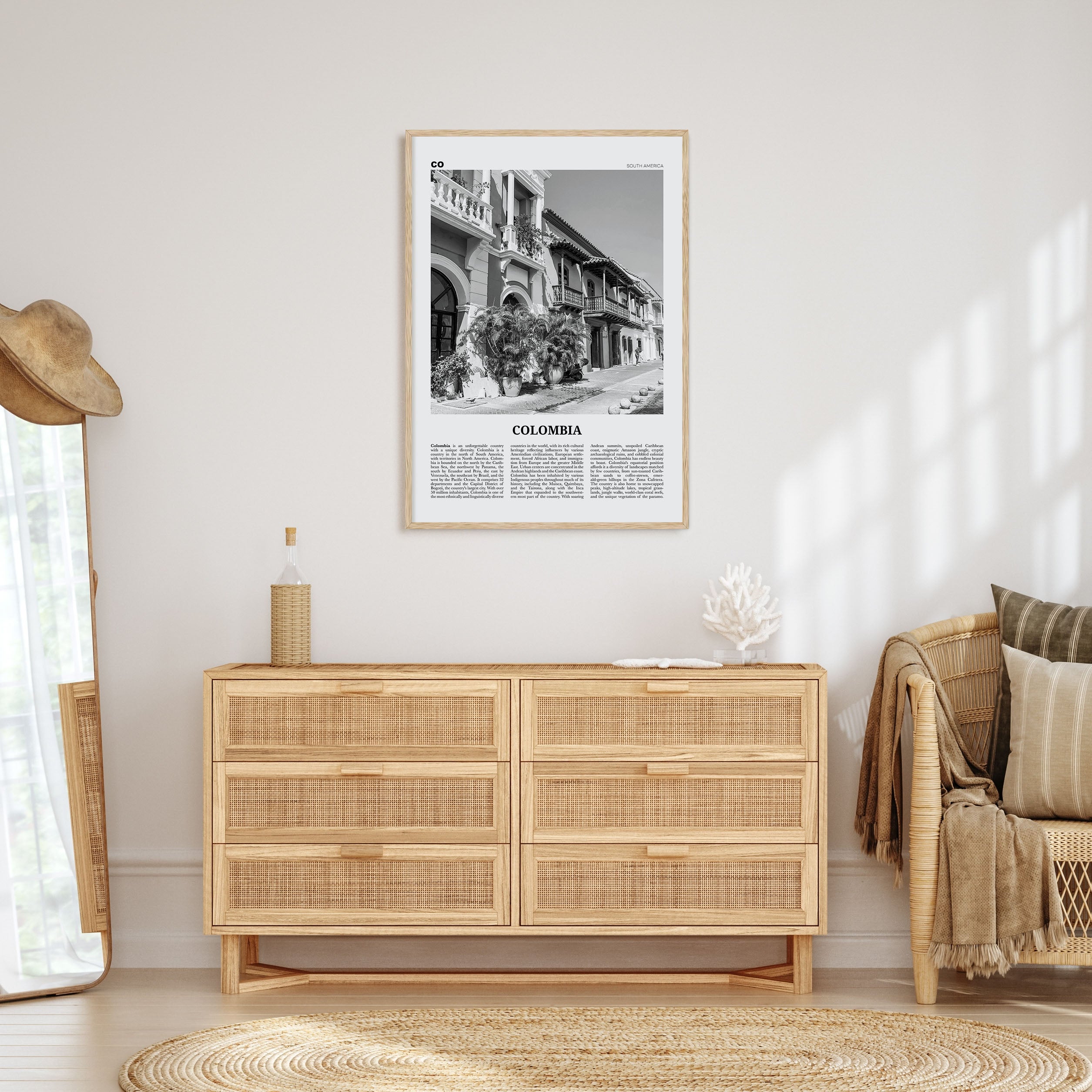 Colombia Travel B&W No 2 Poster