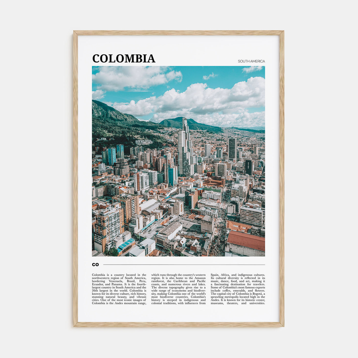 Colombia Travel Color No 1 Poster