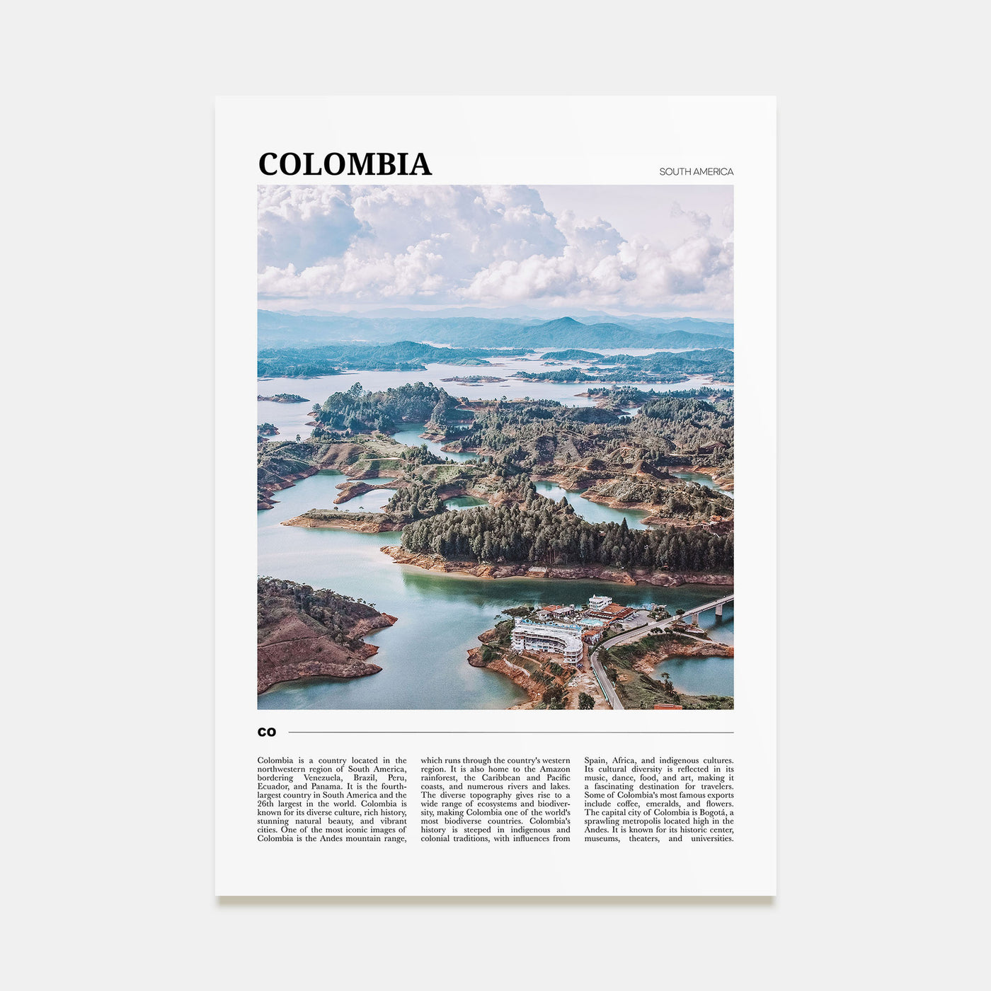 Colombia Travel Color No 2 Poster