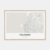 Colombo Map Landscape Poster