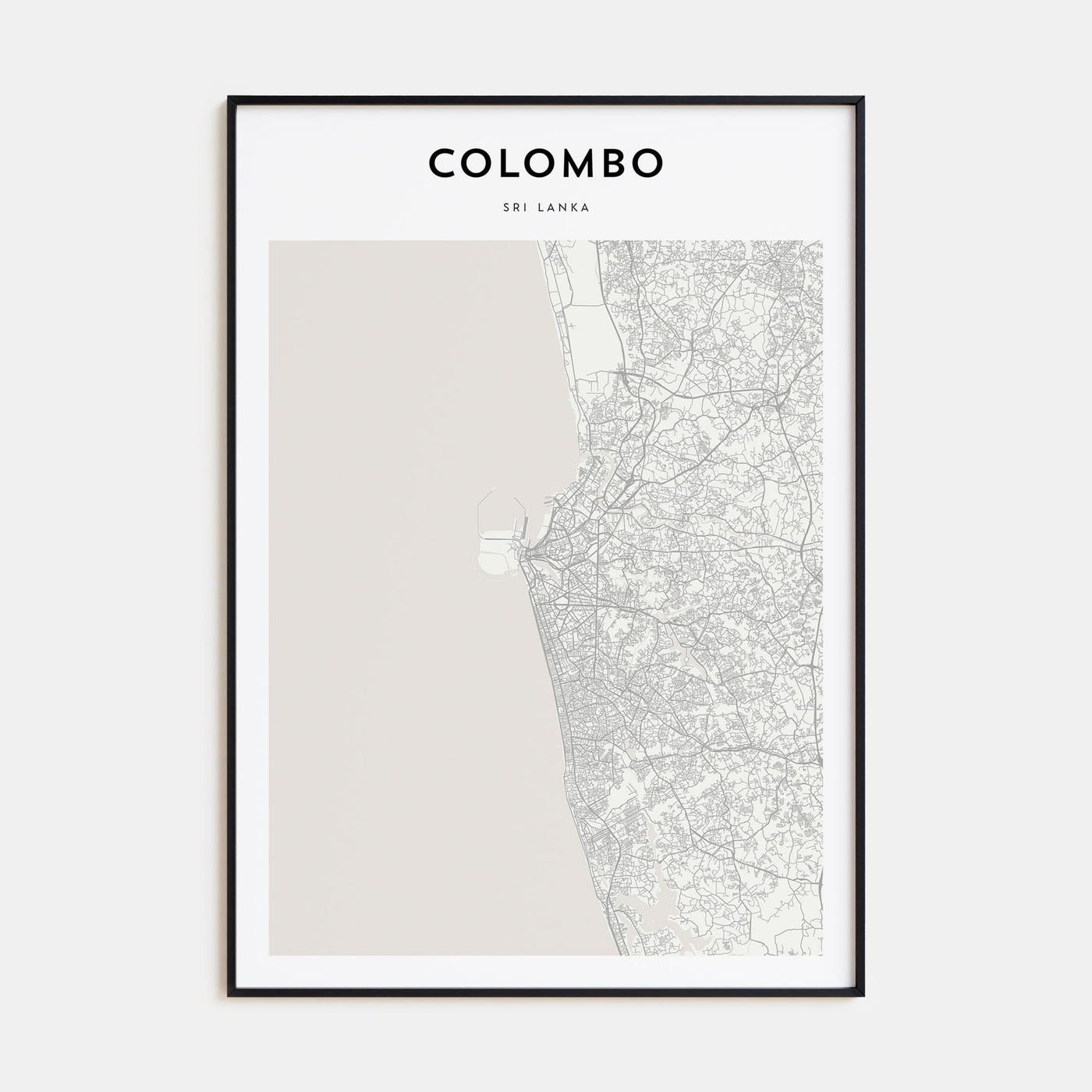Colombo Map Portrait Poster