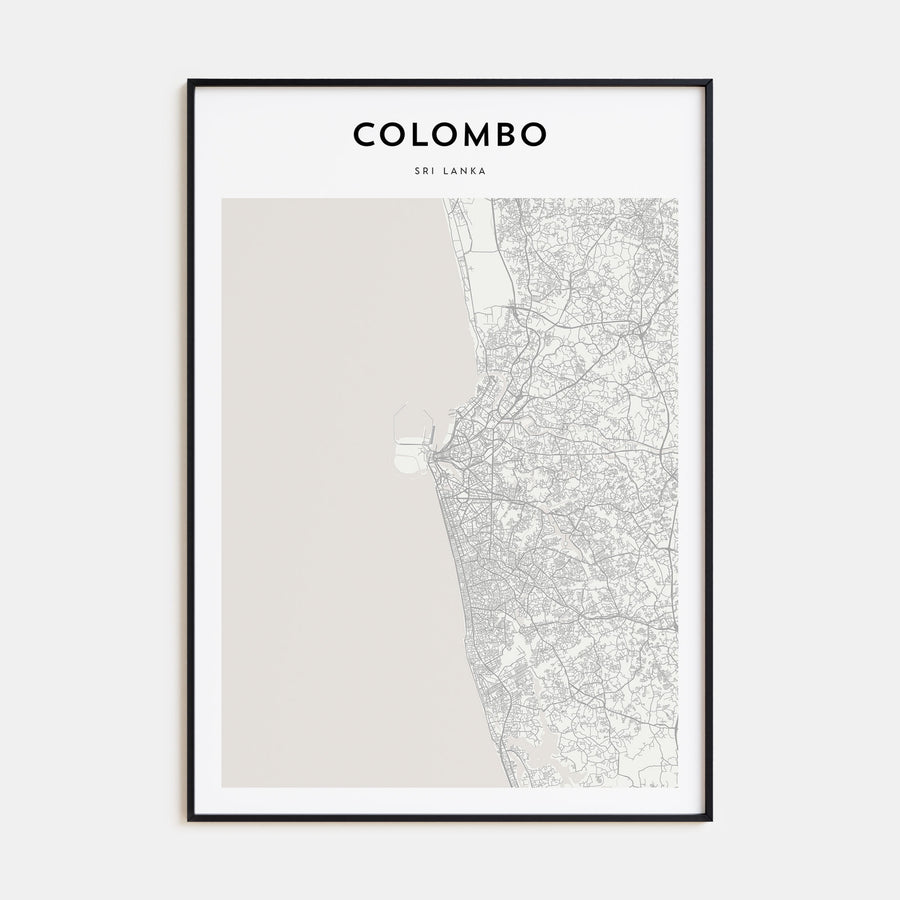 Colombo Map Portrait Poster