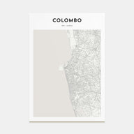 Colombo Map Portrait Poster