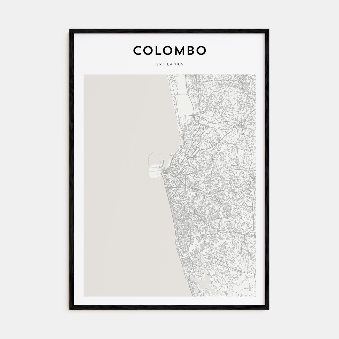 Colombo Map Portrait Poster