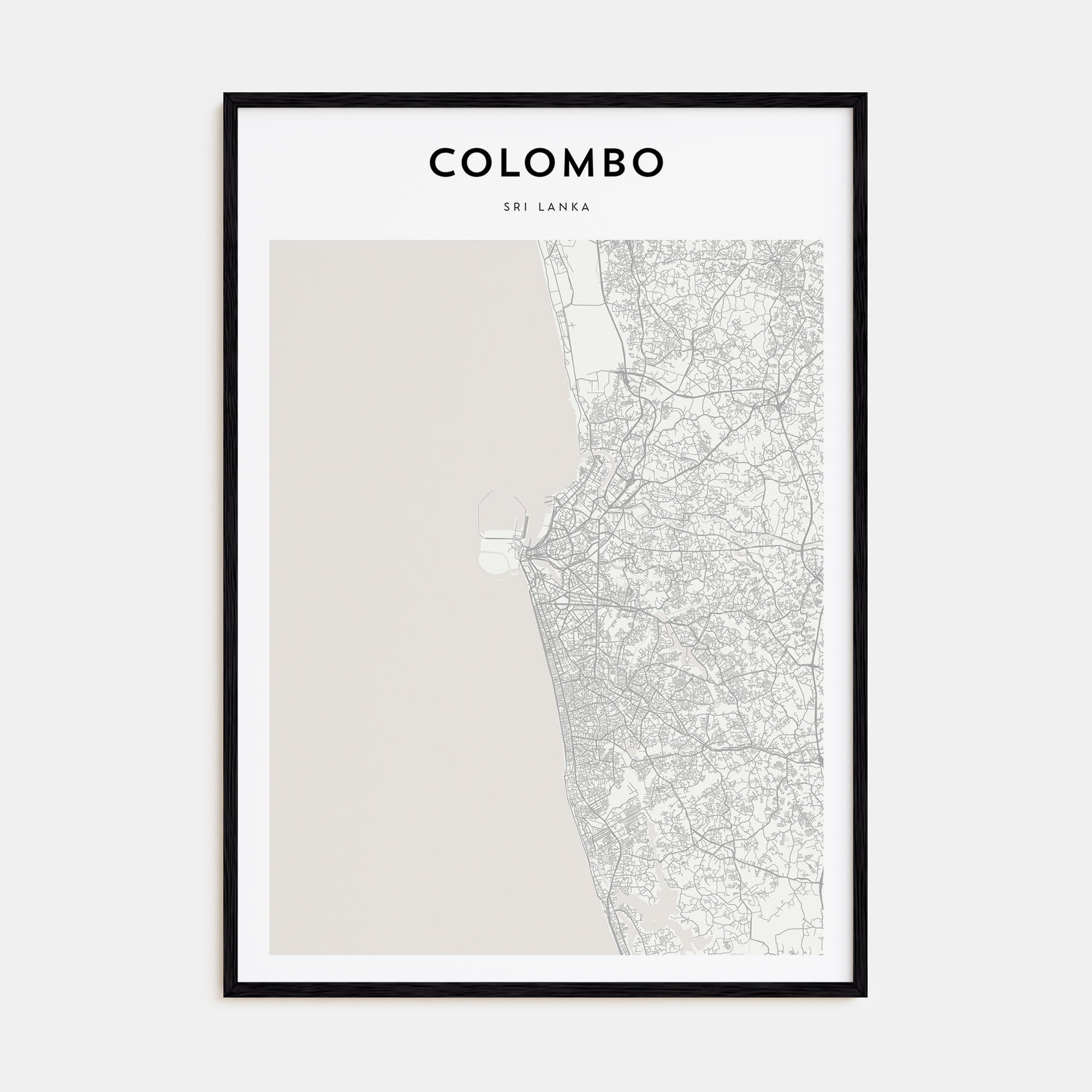 Colombo Map Portrait Poster