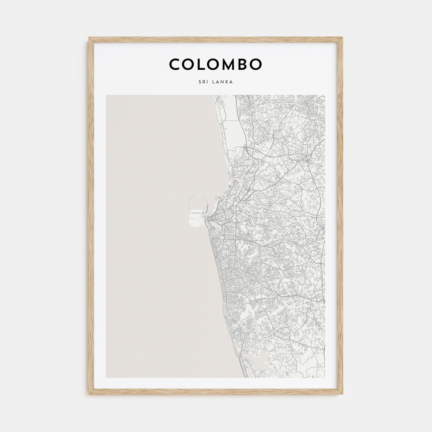 Colombo Map Portrait Poster