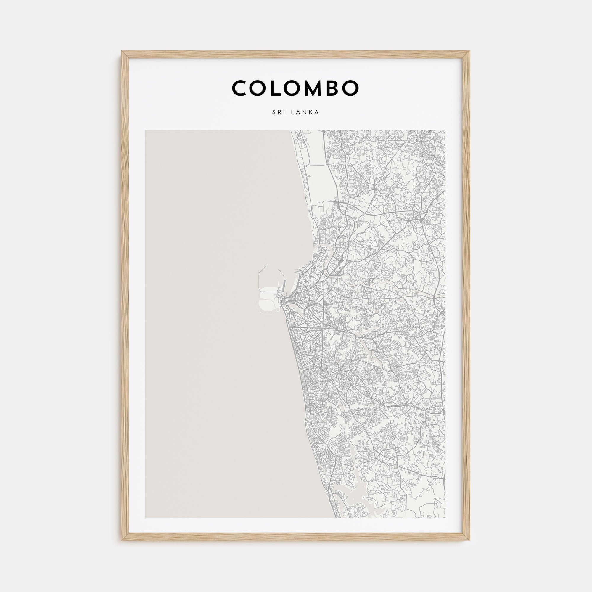 Colombo Map Portrait Poster