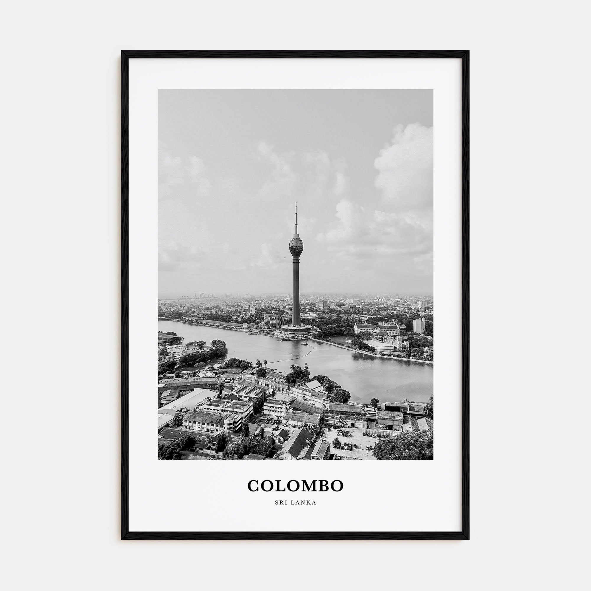 Colombo Portrait B&W Poster