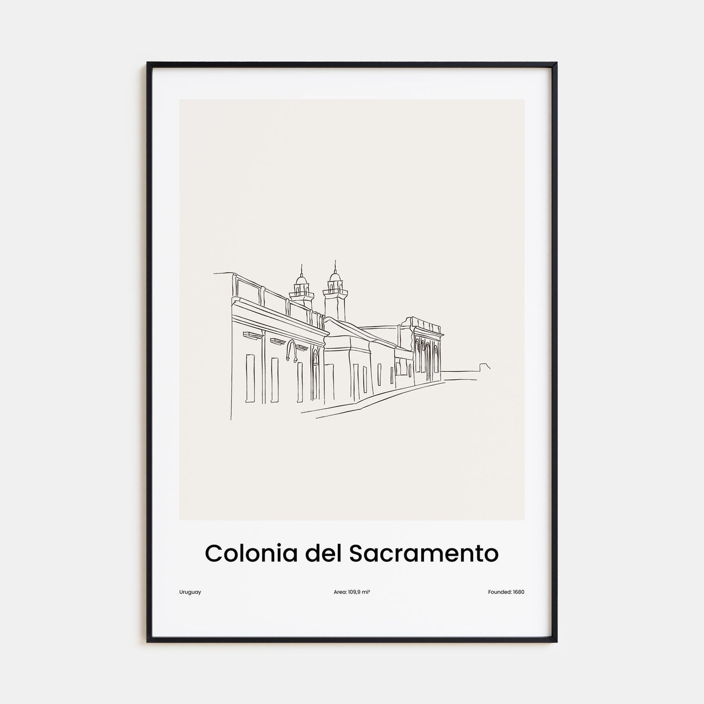 Colonia del Sacramento Drawn Poster