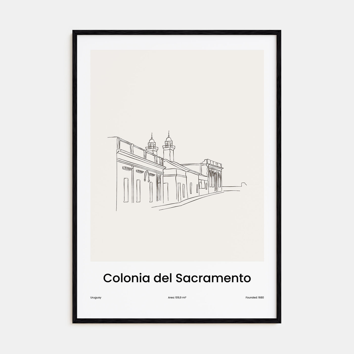 Colonia del Sacramento Drawn Poster