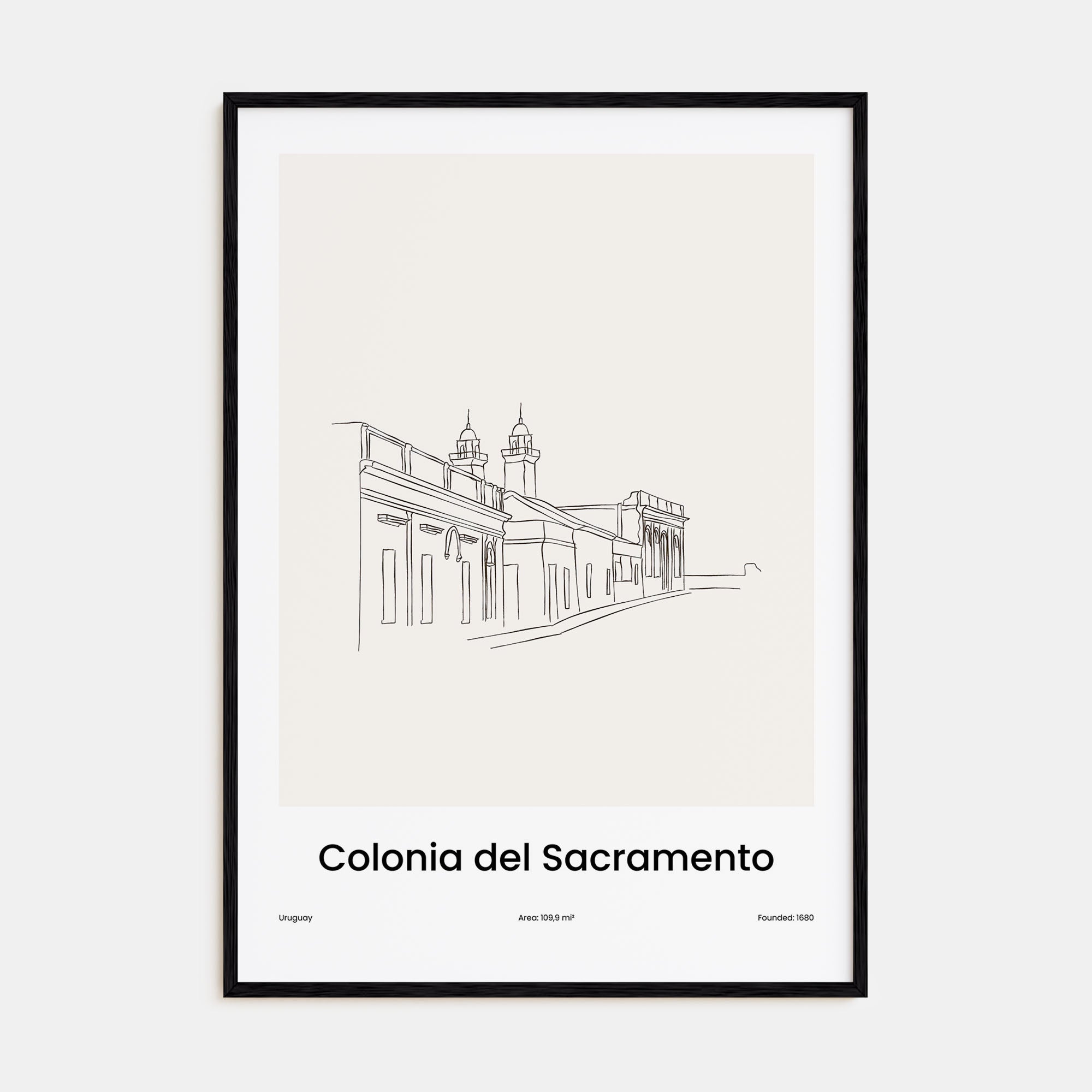 Colonia del Sacramento Drawn Poster