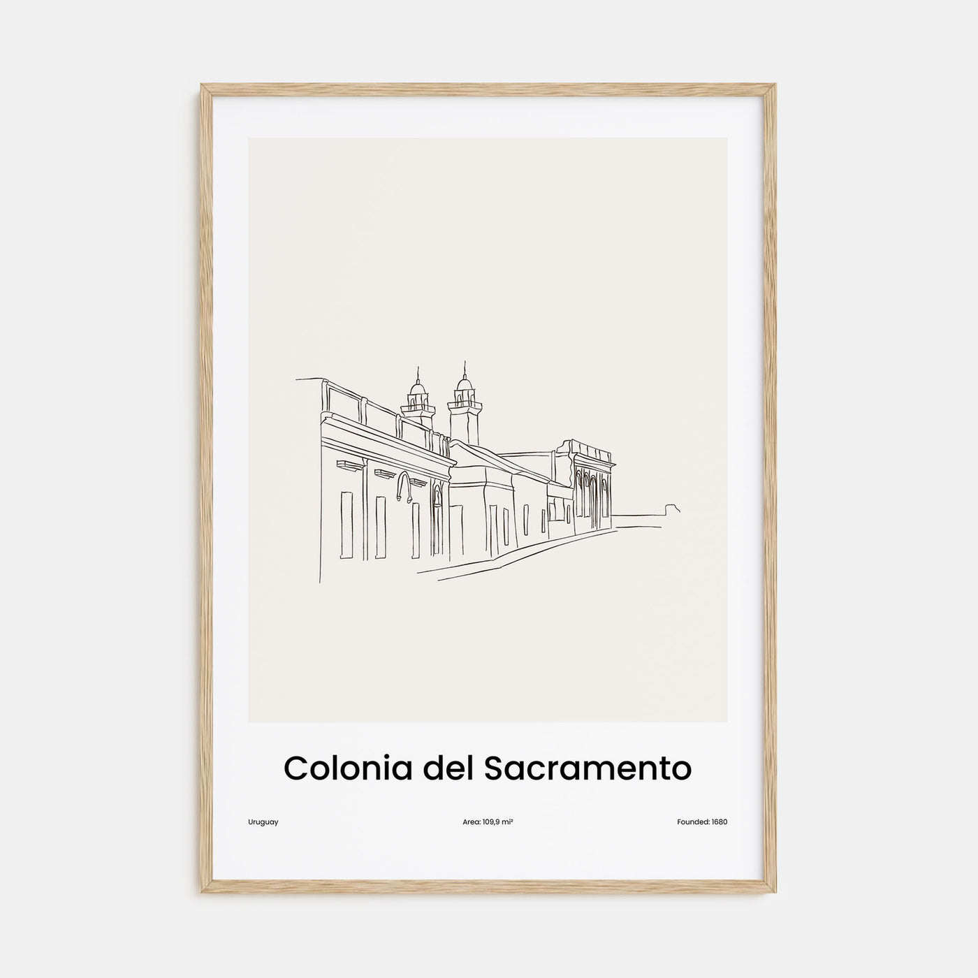Colonia del Sacramento Drawn Poster