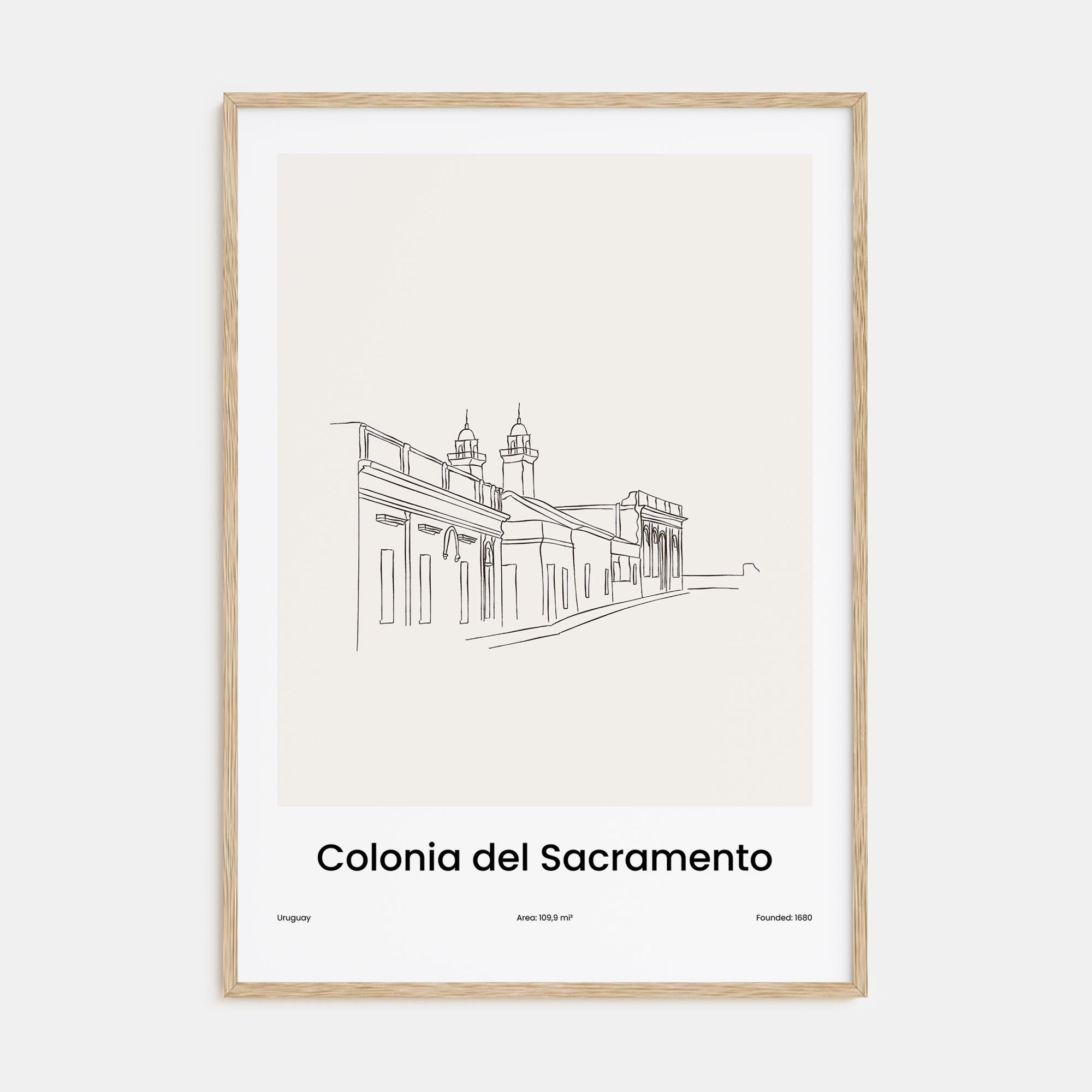 Colonia del Sacramento Drawn Poster