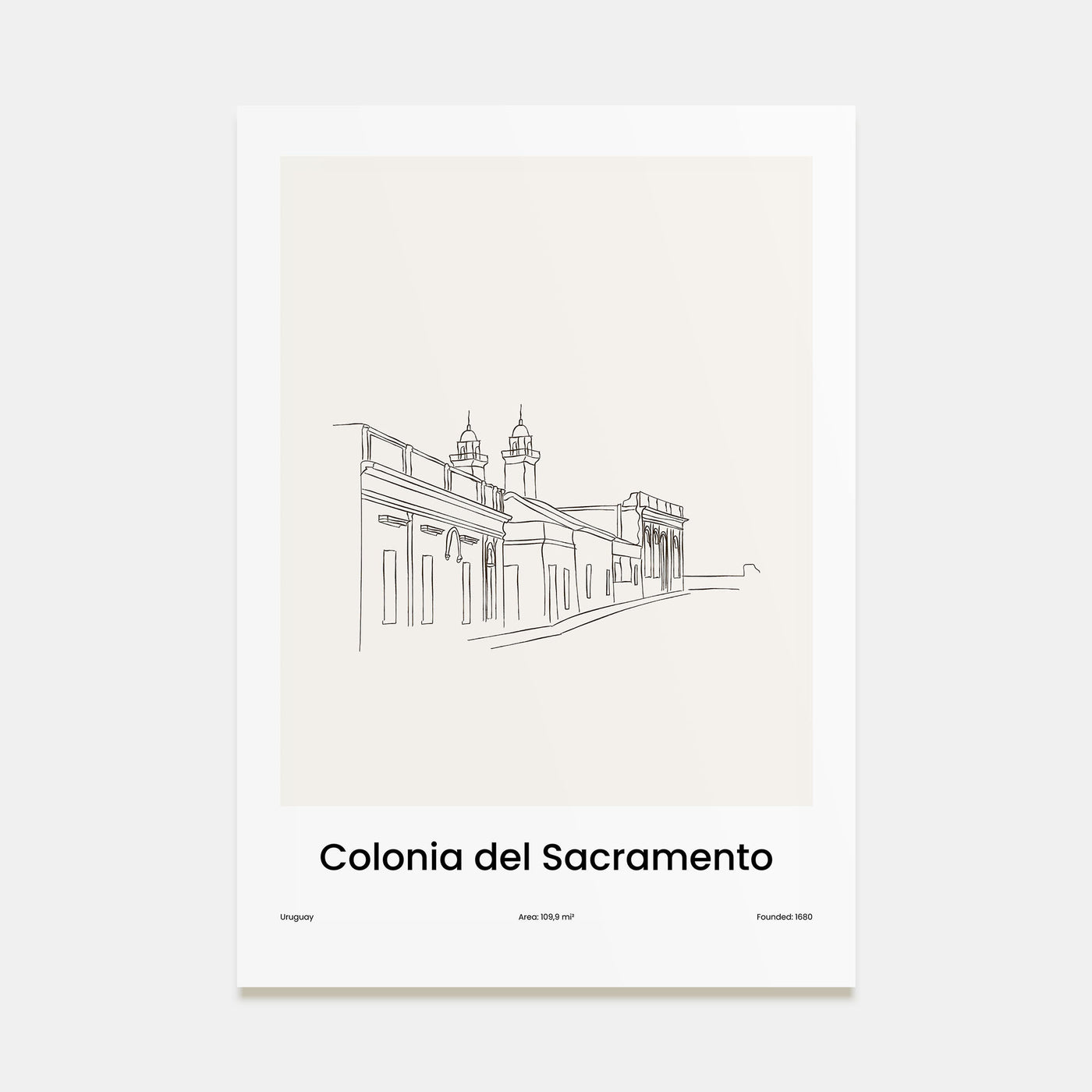 Colonia del Sacramento Drawn Poster