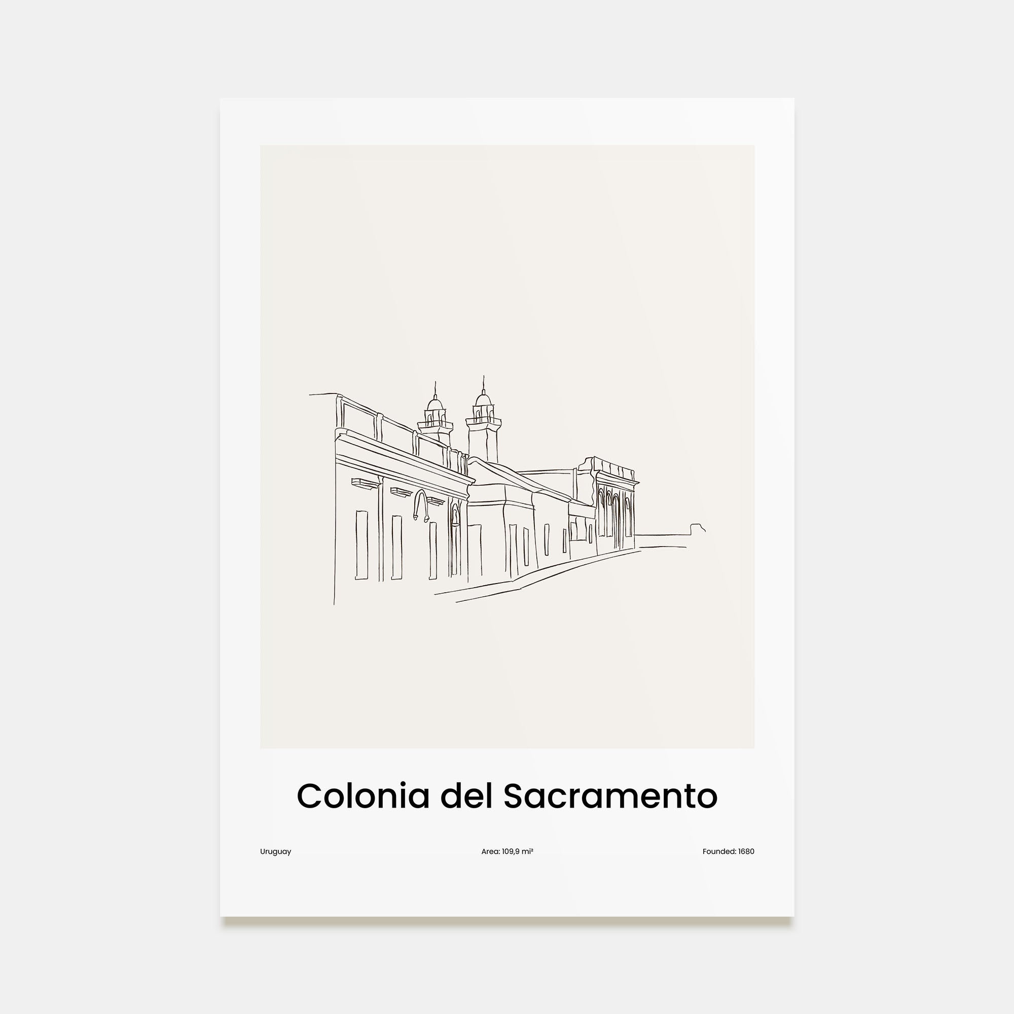 Colonia del Sacramento Drawn Poster