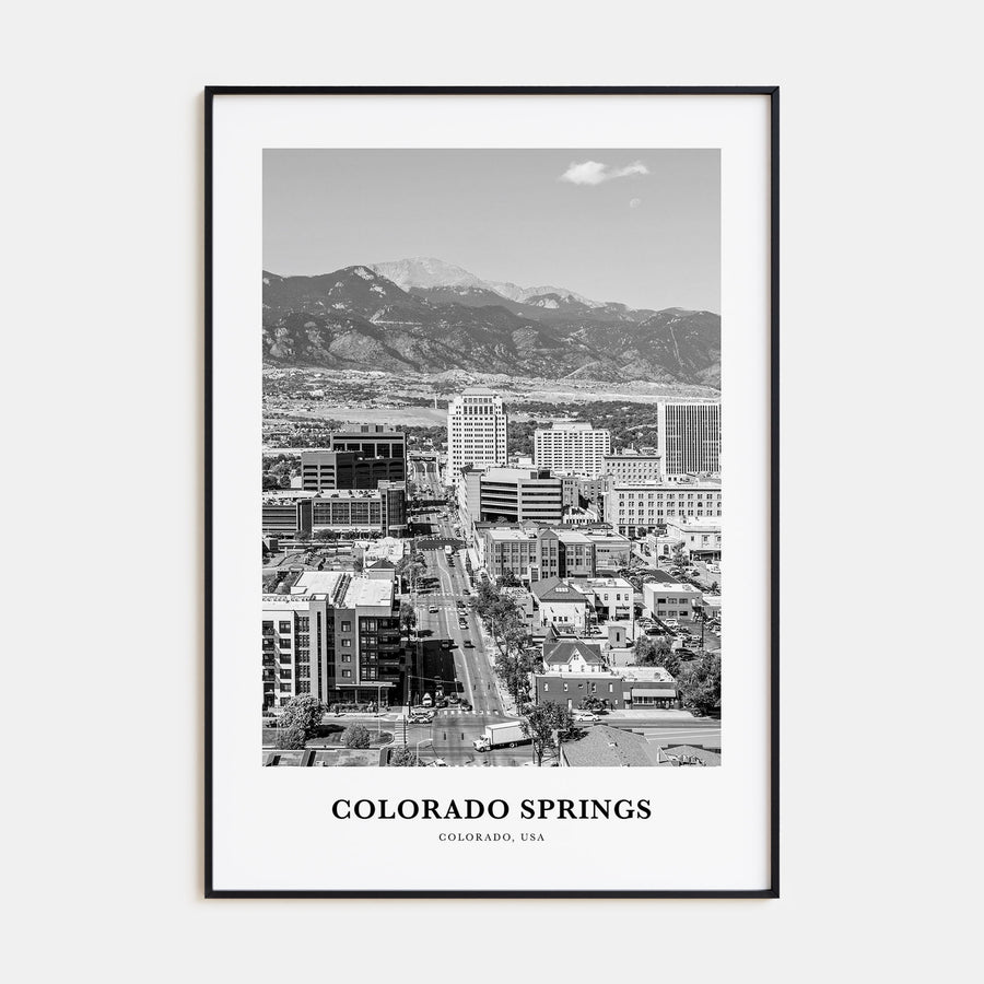 Colorado Springs Portrait B&W Poster