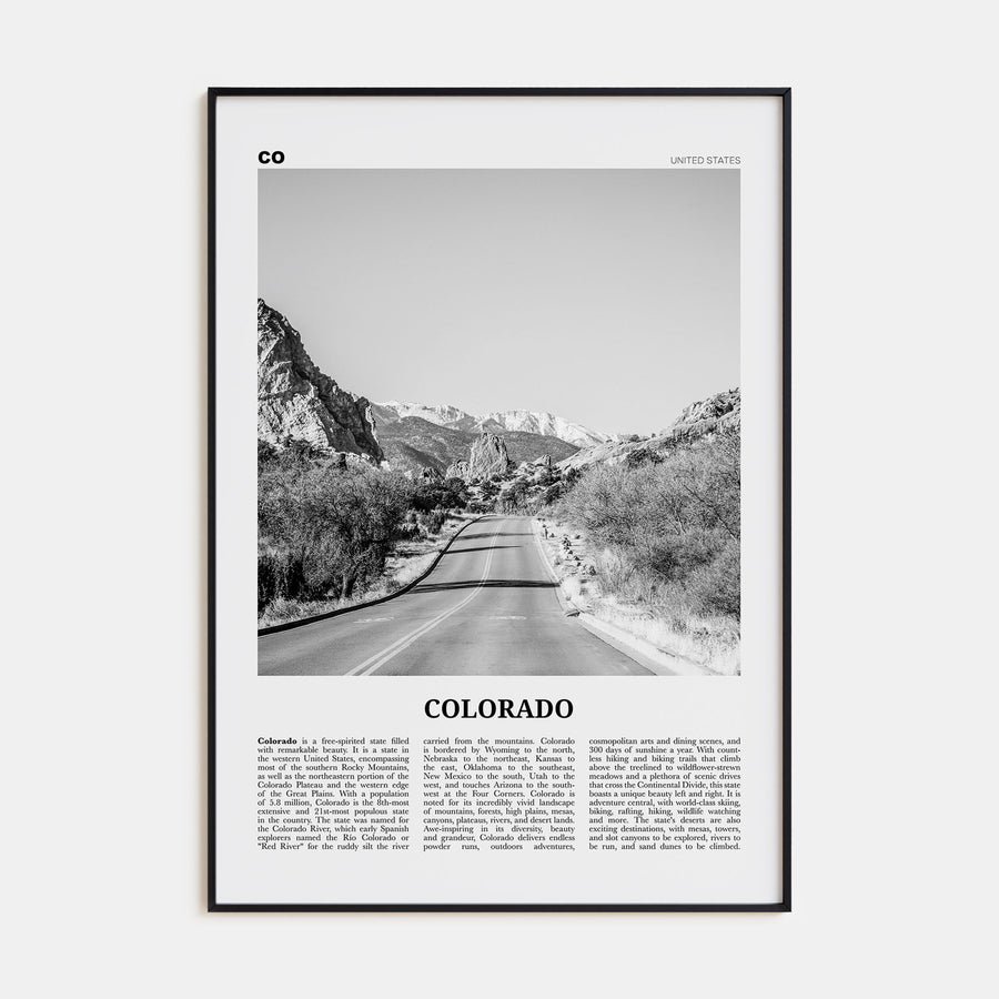 Colorado Travel B&W No 2 Poster
