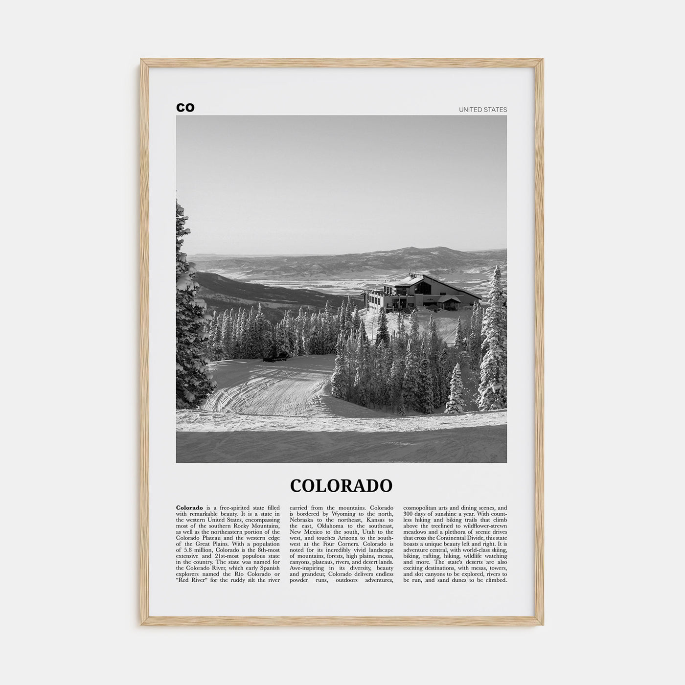 Colorado Travel B&W No 3 Poster