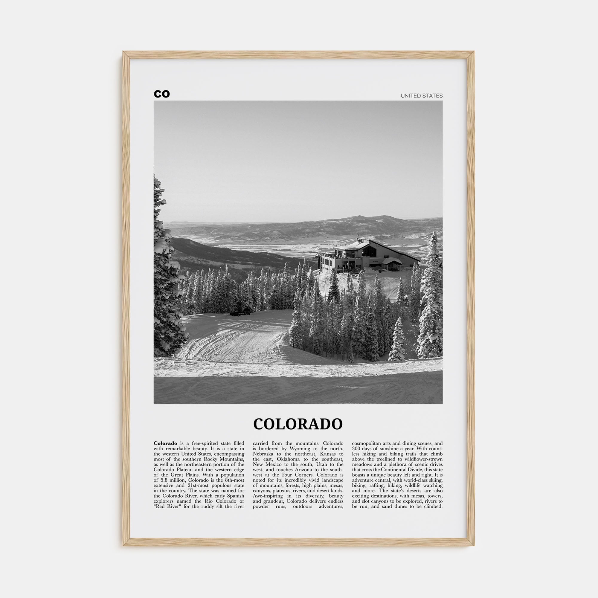Colorado Travel B&W No 3 Poster