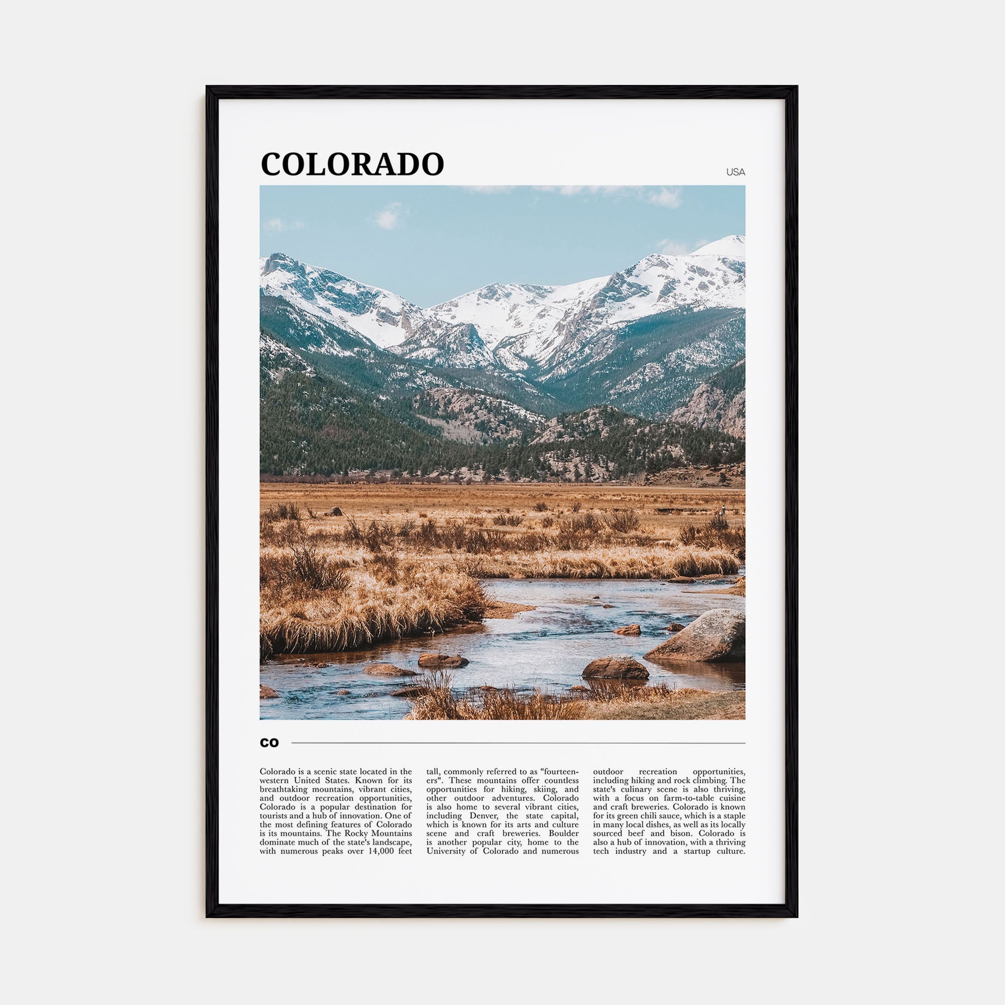 Colorado Travel Color No 1 Poster
