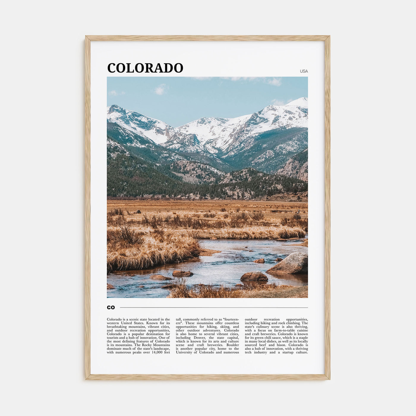Colorado Travel Color No 1 Poster