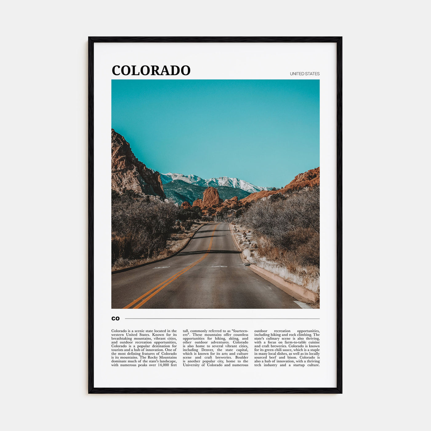 Colorado Travel Color No 2 Poster