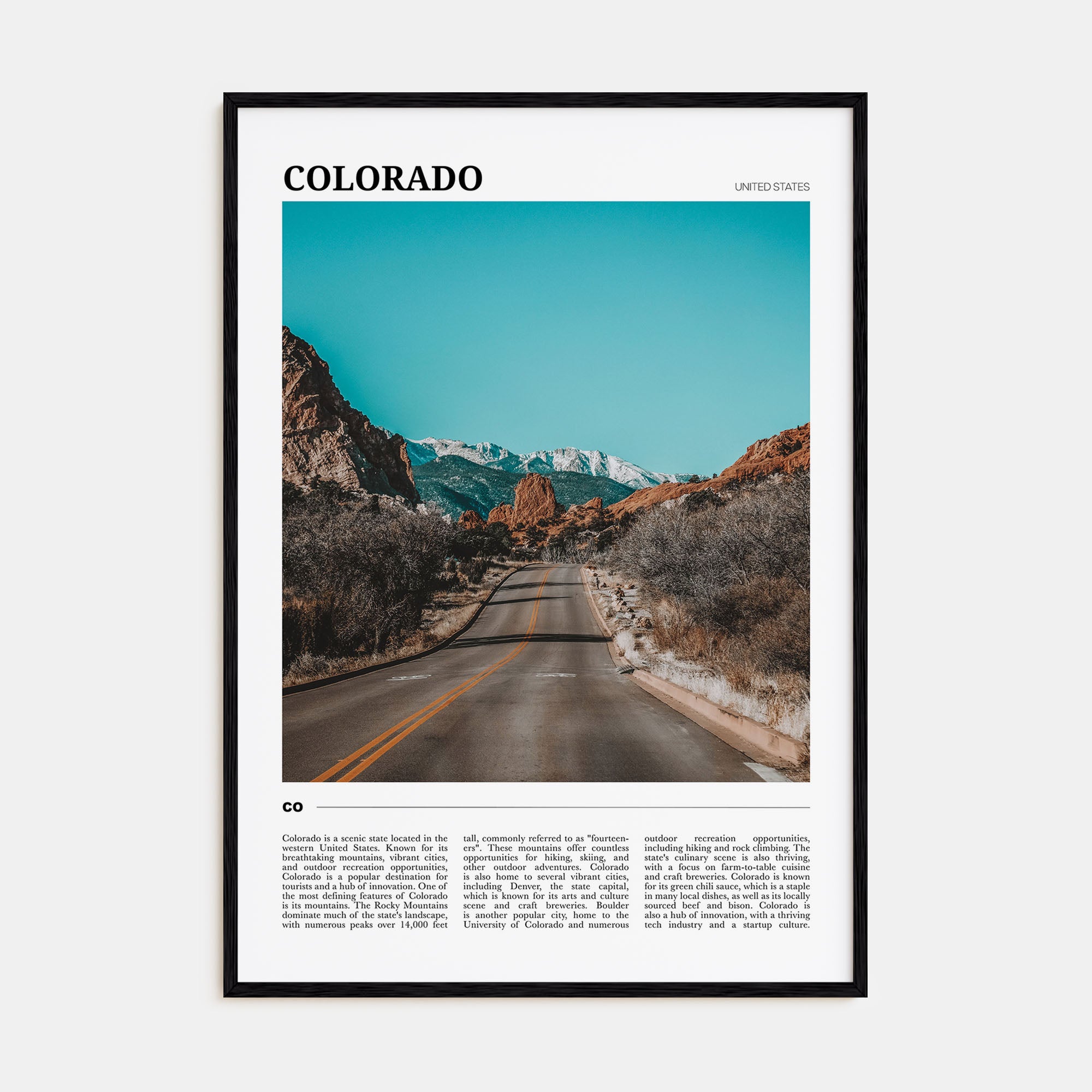 Colorado Travel Color No 2 Poster