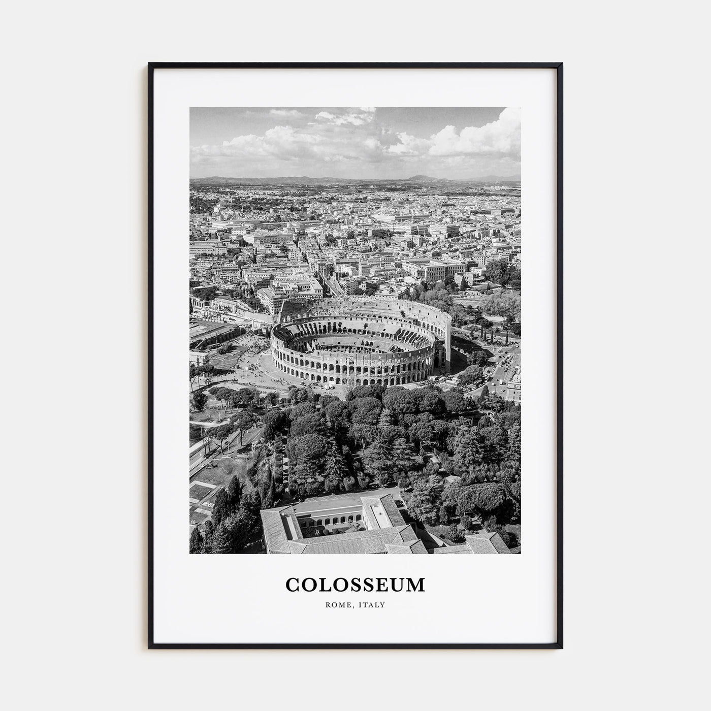 Colosseum Portrait B&W Poster