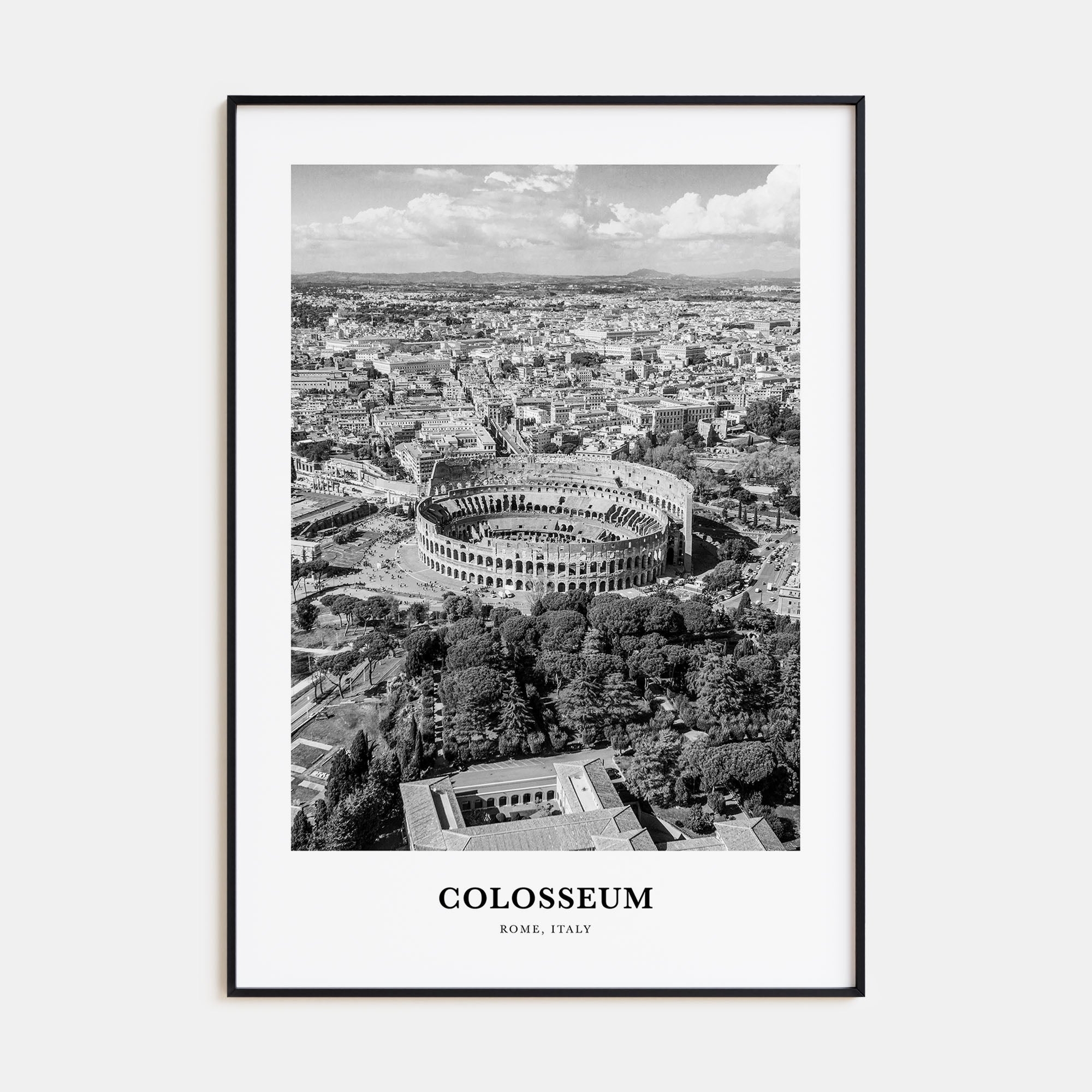 Colosseum Portrait B&W Poster