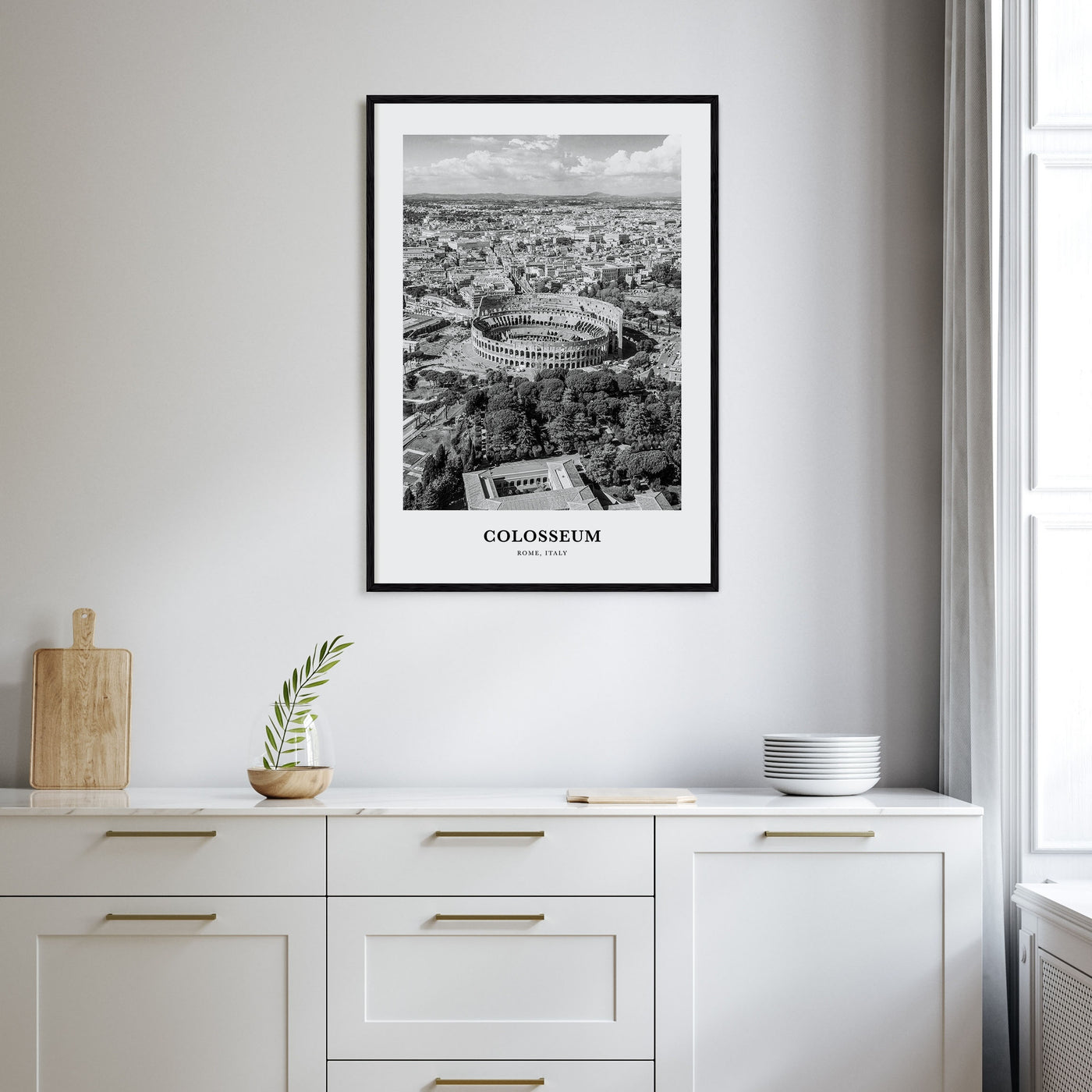 Colosseum Portrait B&W Poster