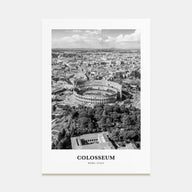 Colosseum Portrait B&W Poster