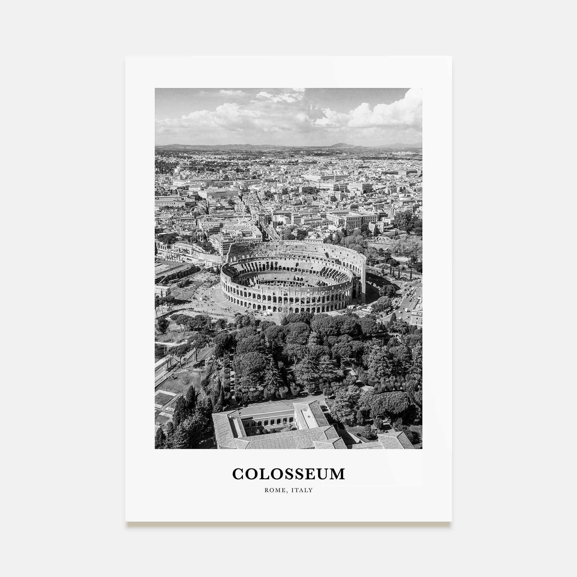 Colosseum Portrait B&W Poster