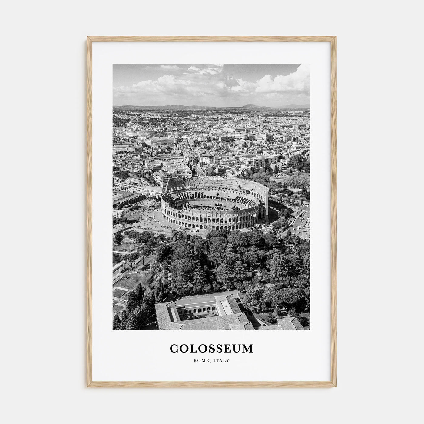 Colosseum Portrait B&W Poster