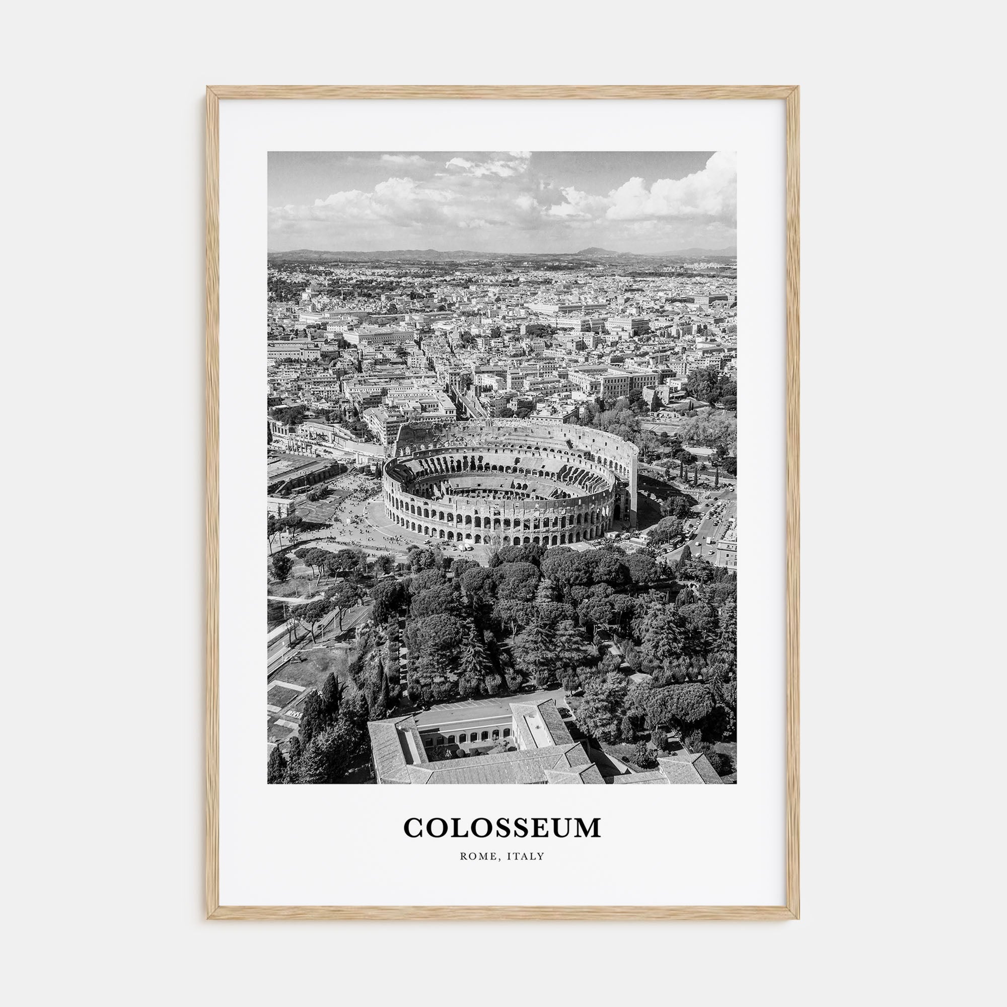 Colosseum Portrait B&W Poster