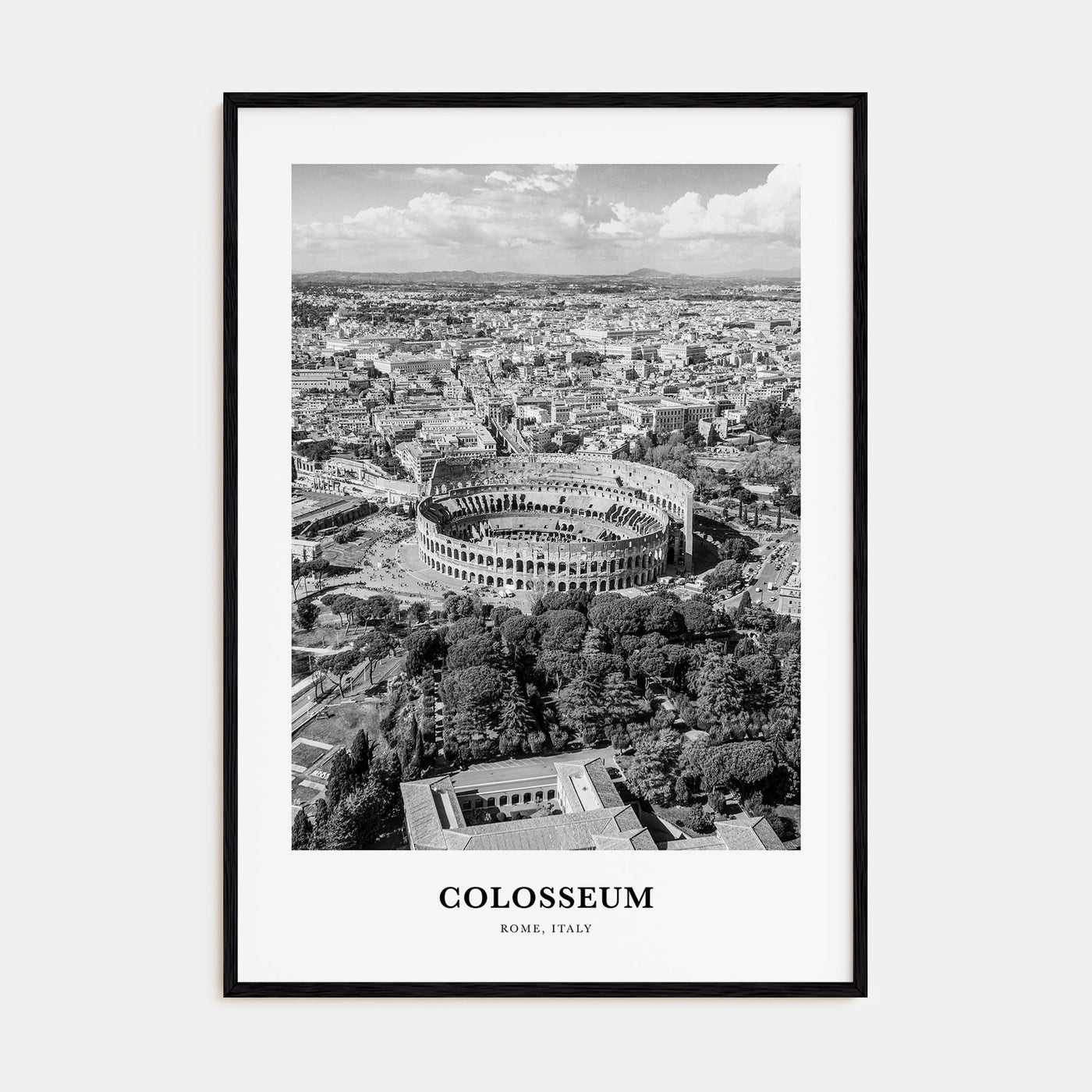 Colosseum Portrait B&W Poster