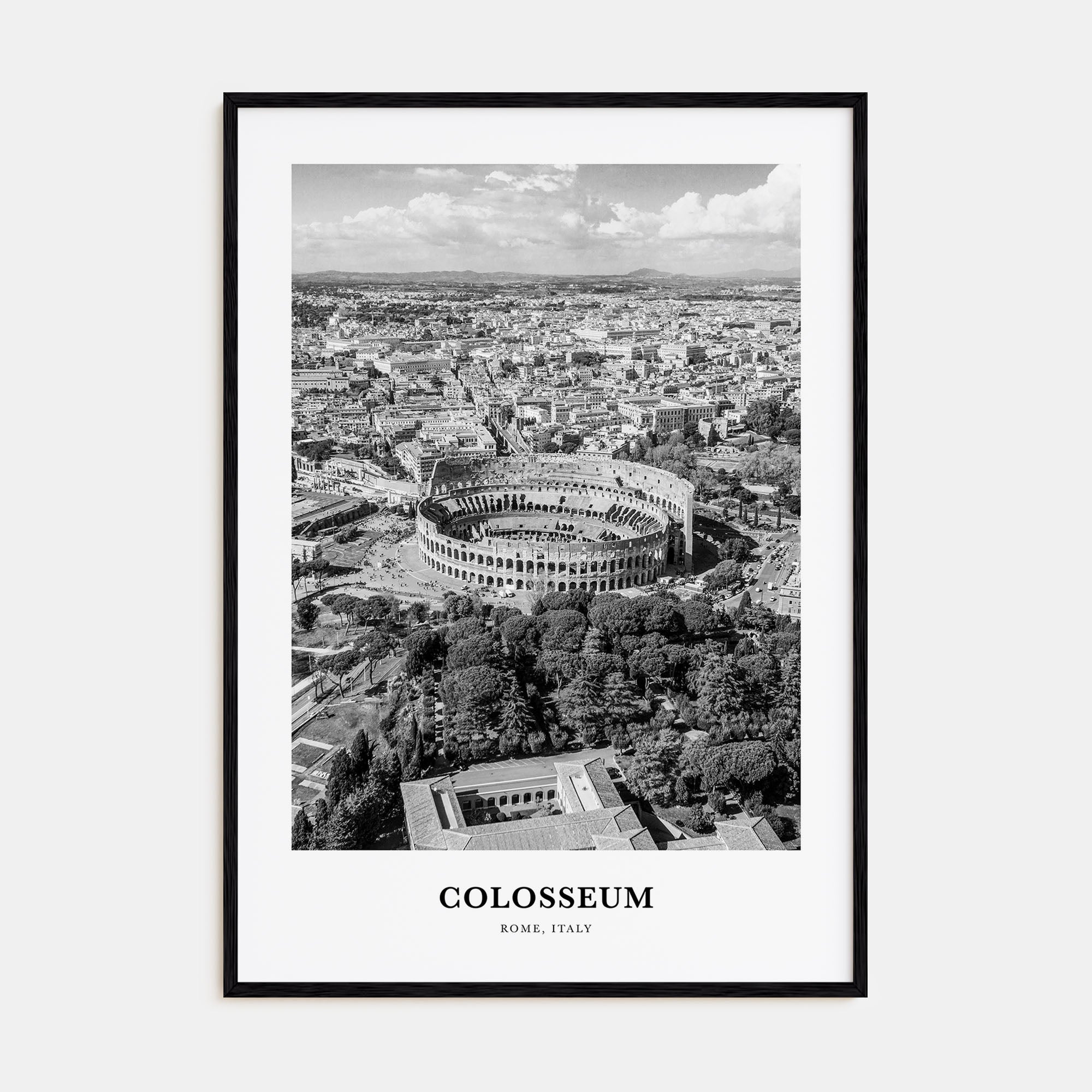 Colosseum Portrait B&W Poster