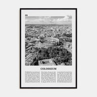 Colosseum Travel B&W Poster