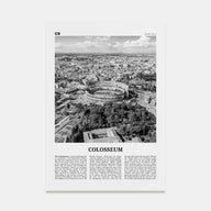 Colosseum Travel B&W Poster
