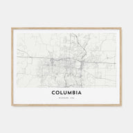 Columbia, Missouri Map Landscape Poster