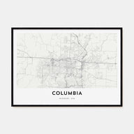 Columbia, Missouri Map Landscape Poster