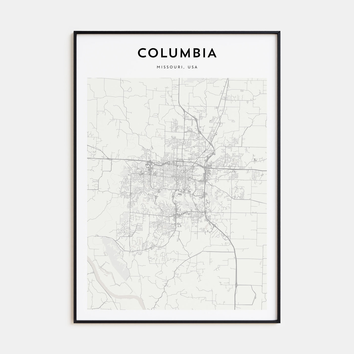 Columbia, Missouri Map Portrait Poster