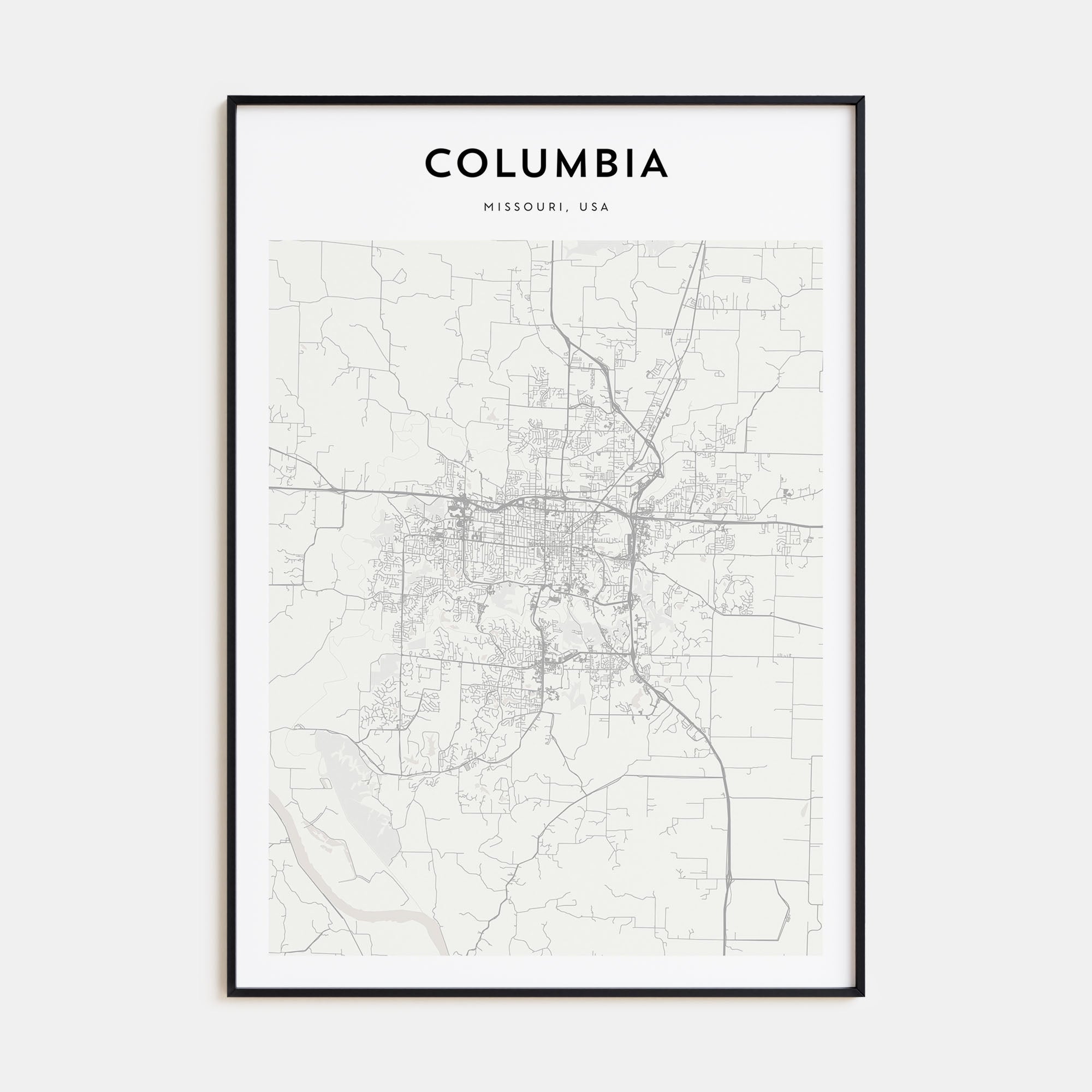 Columbia, Missouri Map Portrait Poster