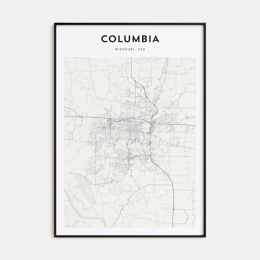 Columbia, Missouri Map Portrait Poster