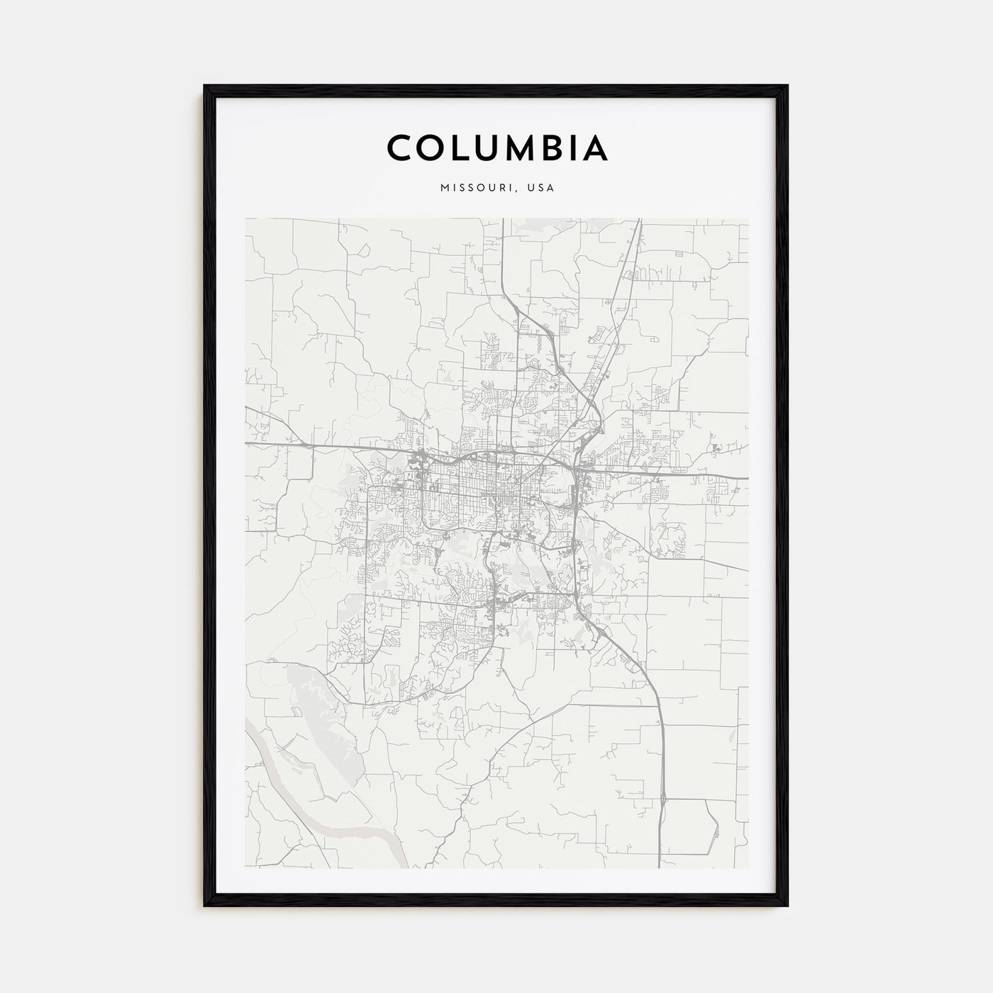 Columbia, Missouri Map Portrait Poster